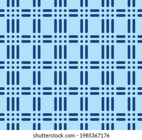 Japanese Dot Weave Line Vector Seamless Pattern
