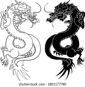 Solid Asian Style Dragon Tatoo