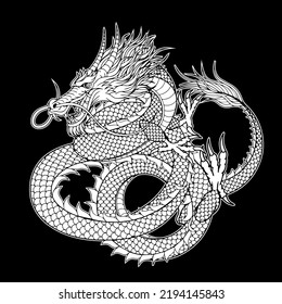 Japanese Dragon Tattoo Vector Art, Japanese Dragon Tattoo Vector Art