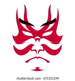 Japanese Drama Kabuki Face