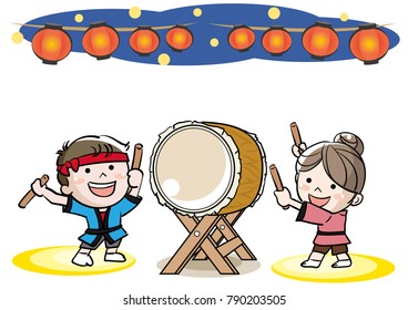 Japanese drum "Wadaiko"festival image