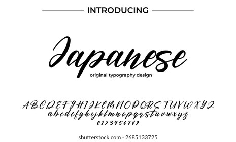 Japanese - Elegant Script Font for Smooth Handwritten Design and Creative Typography