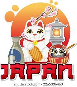 Japanese element nation tradition symbol illustration