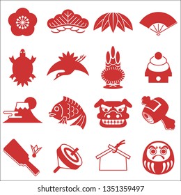 Japanese elements and good luck symbols