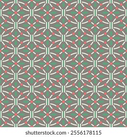 Japanese Ellipse Diamond Net Vector Seamless Pattern
