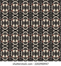 Japanese Ellipse Motif Vector Seamless Pattern