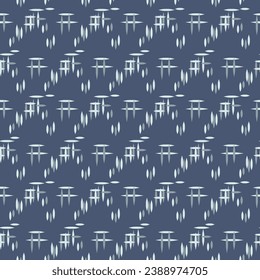 Japanese Embroidery Cross Motif Vector Seamless Pattern