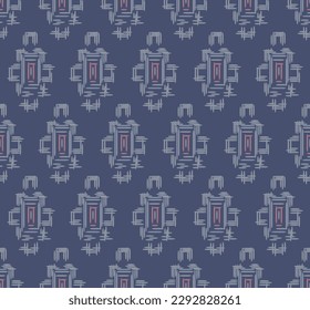Japanese Embroidery Cross Shape Vector Seamless Pattern