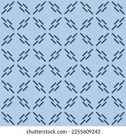 Japanese Embroidery Diagonal Square Vector Seamless Pattern