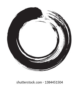 Japanese Enso Zen Circle Brush Vector Illustration Icon