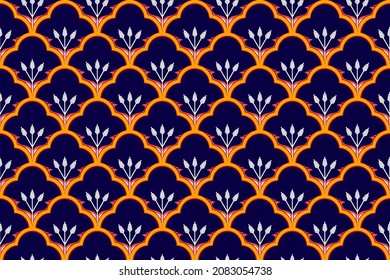 Japanese ethnic pattern design. Aztec fabric carpet mandala ornament boho chevron textile decoration wallpaper. Tribal turkey African Indian traditional embroidery vector illustrations background 
