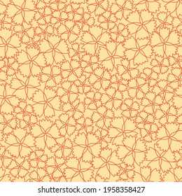 Japanese Fall Flower Vector Seamless Pattern