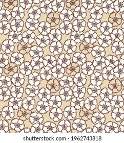 Japanese Falling Flower Vector Seamless Pattern