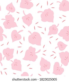 Japanese Falling Leaf Vector Seamless Pattern