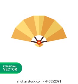 Japanese fan flat icon