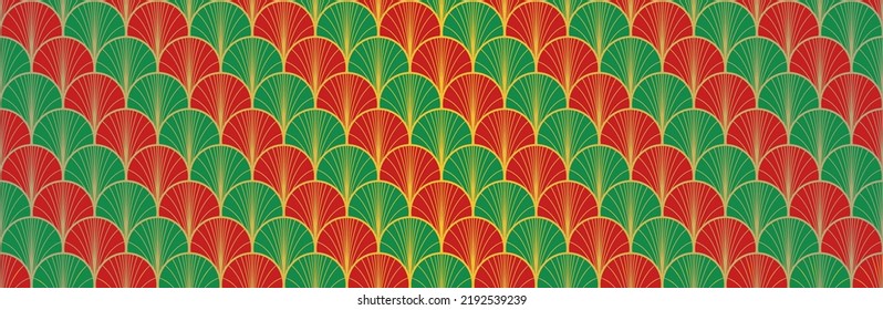 Japanese Fan Golden Seamless Pattern. Bohemian Kimono Fabric. Bohemian Geometric Asian Wave Design. Rich VIP Japanese Clothes Pattern. Retro Gold Chinese Seamless Pattern. Boho Arc Shell Print