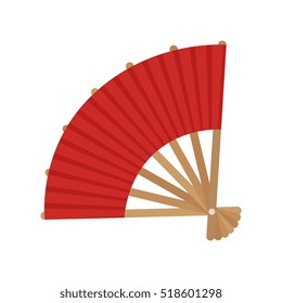 japanese fan isolated icon