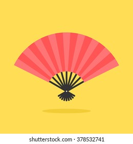 Japanese fan. Modern flat style. Vector icon