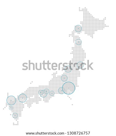 The Japanese Finance And Economy Concept, The Map And The Cities 