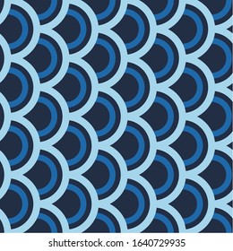 Japanese Fish scale abstract wave, Seamless vector pattern. Vector texture for wallpapers, backdrops and page fill. Ideal for greeting card or backdrop template design