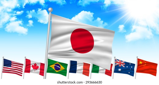 Japanese flag background