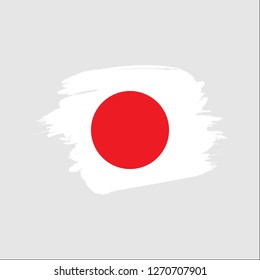 Japanese flag with brush effect,  Japan national flag