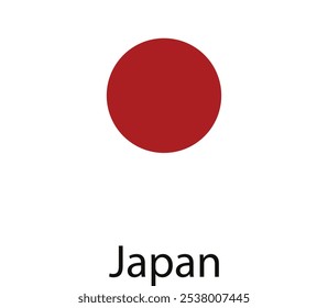 The Japanese flag features a large red circle on a white background.