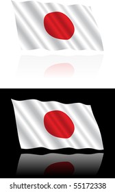 Japanese Flag Flowing
