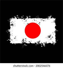 Japanische Flagge, Vektordesign-Hintergrund 