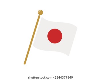 Japanese flag icon vector illustration