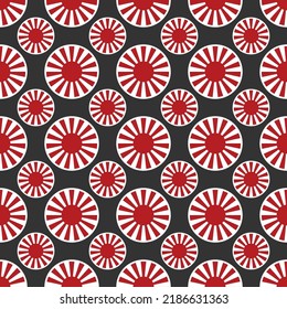 japanische Flagge kamikaze nahtloses Muster