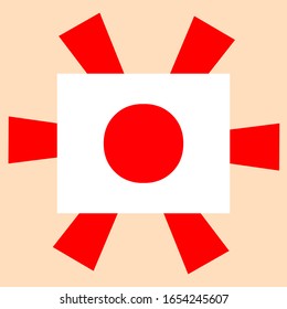 Japanese flag vector, vector design with a simple concept.