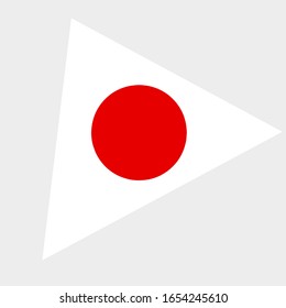 Japanese flag vector, vector design with a simple concept.