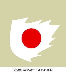 Japanese flag vector, vector design with a simple concept.