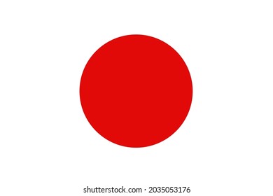 ilustración vectorial de la bandera japonesa Corregir el color y las proporciones originales