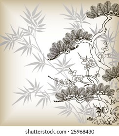 japanese floral background