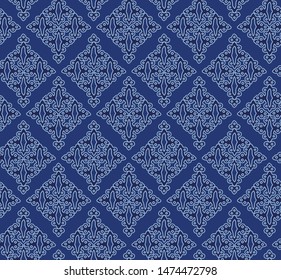 Japanese Floral Motif Seamless Pattern