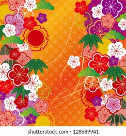 A Japanese floral pattern