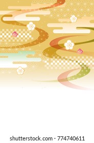 Japanese floral style pattern