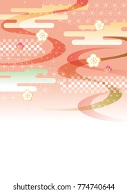 Japanese floral style pattern