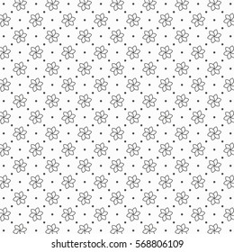 japanese flower, abstract flower and dot pattern