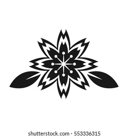 japanese flower decorative leaves