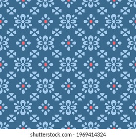 Patrón transparente del vector de mosaico diagonal de flor japonés