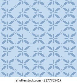 Japanese Flower Diamond Net Vector Seamless Pattern