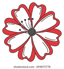 japanese flower isolated icon