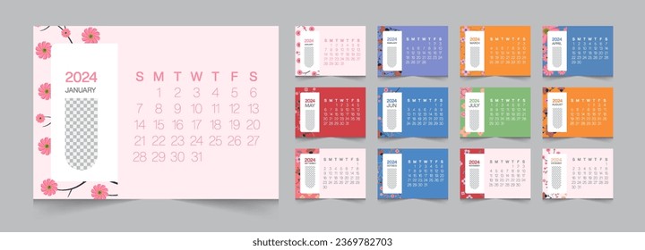 Japanese Flower Monthly Calendars 2024 12 Month