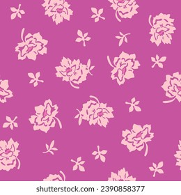  Japanese Flower Motif Fall Vector Seamless Pattern