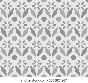 Japanese Flower Motif Vector Seamless Pattern