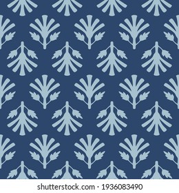 Japanese Flower Motif Vector Seamless Pattern