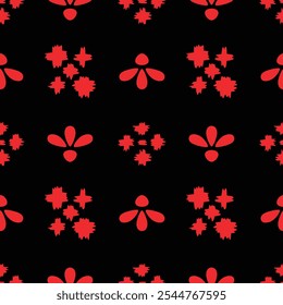Japanese Flower Motif Vector Seamless Pattern
